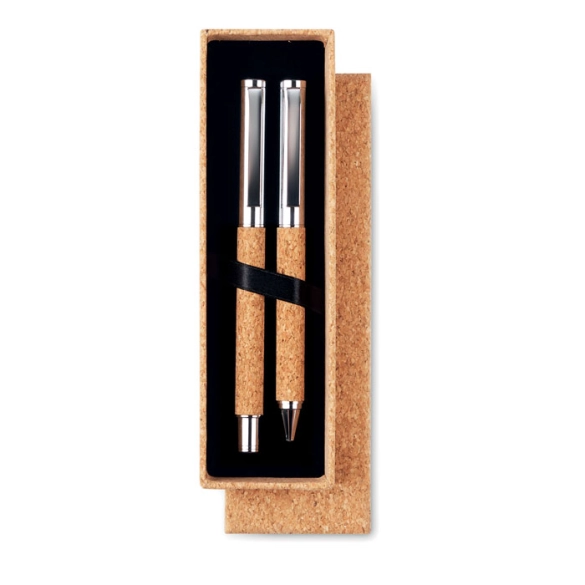 QUERCUS, Stylo bille métal boîte liège