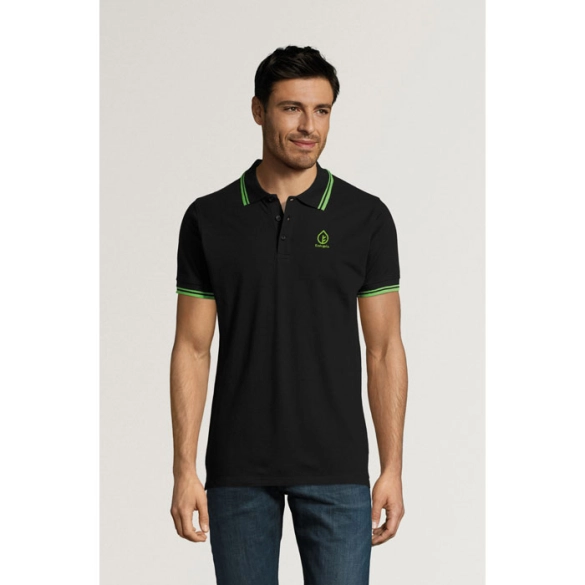 Polo homme avec liseré blanc 200gr "Cachan"