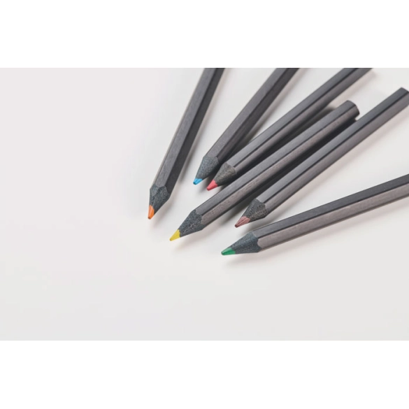 NEGRO, 6 crayons de couleur