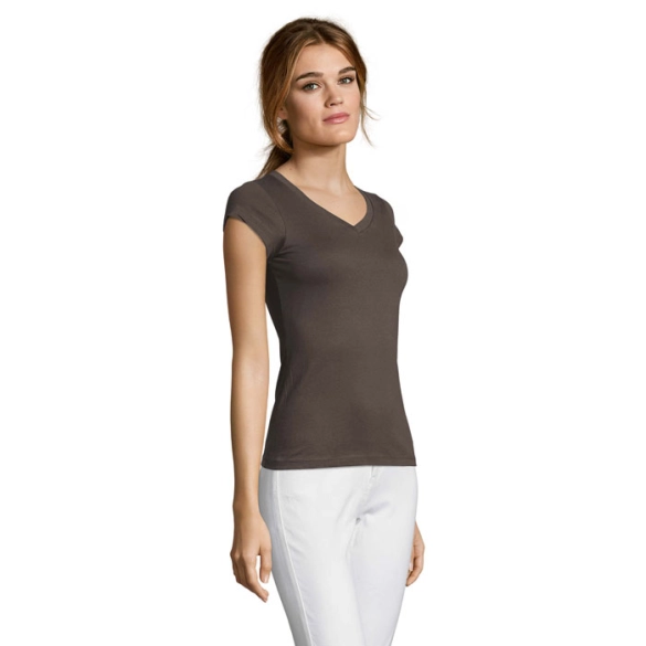 T-shirt femme col en v 150gr "Louise"