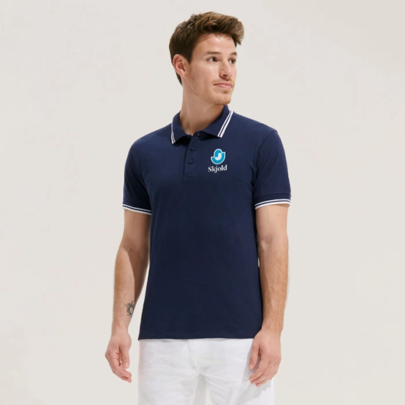 Polo homme avec liseré blanc 200gr "Cachan"
