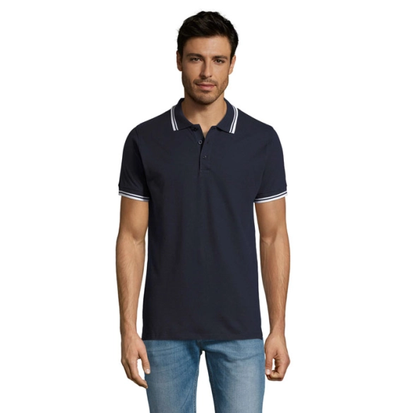 Polo homme avec liseré blanc 200gr "Cachan"