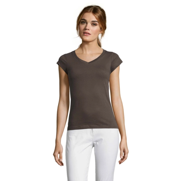 T-shirt femme col en v 150gr "Louise"