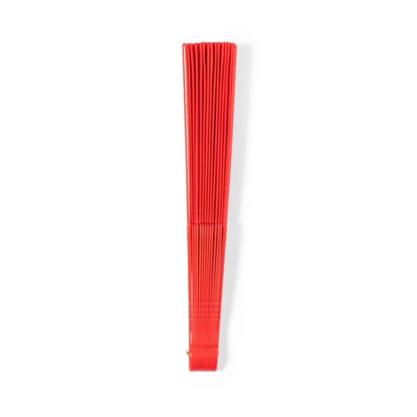 Éventail en tissu polyester et plastique recyclé "Mikman"