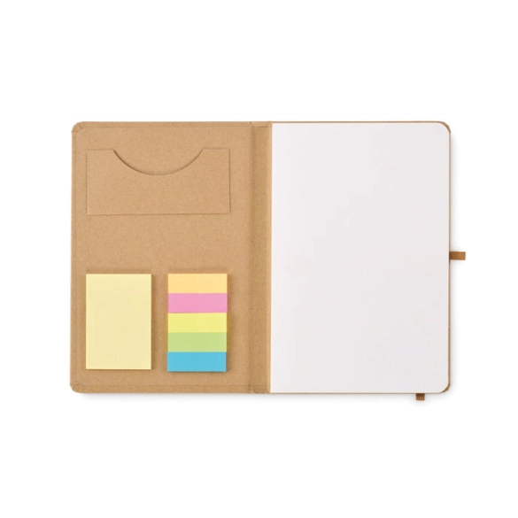 Carnet A5 papier recyclé avec bloc post-it "Mayden"