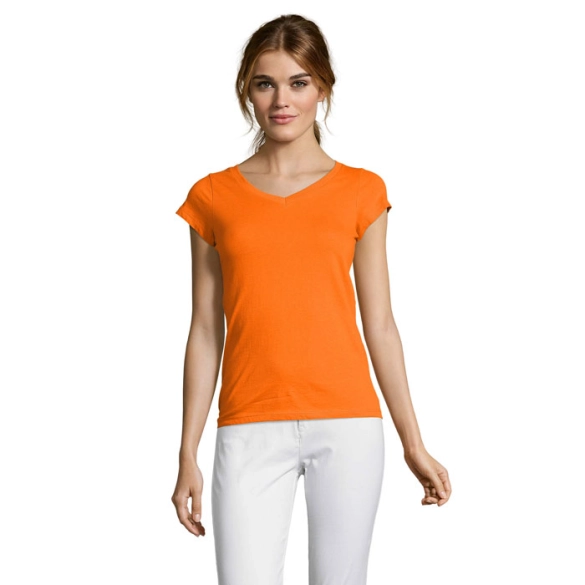 T-shirt femme col en v 150gr "Louise"